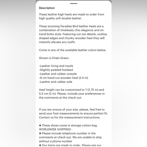 ELF handmaid Paradise Bird Leather Heels - Picture 7 of 8